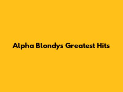 Alpha Blondy's Greatest Hits