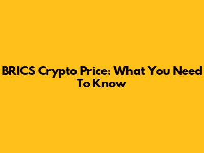 BRICS Crypto Price: What You Need To Know