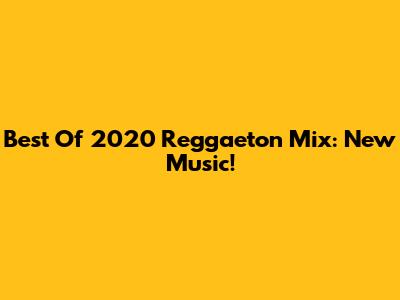 Best Of 2020 Reggaeton Mix: New Music!