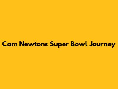 Cam Newton's Super Bowl Journey