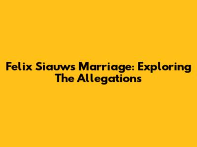 Felix Siauw's Marriage: Exploring The Allegations