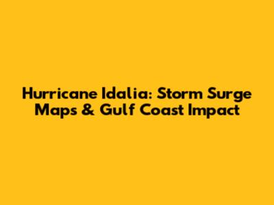 Hurricane Idalia: Storm Surge Maps & Gulf Coast Impact