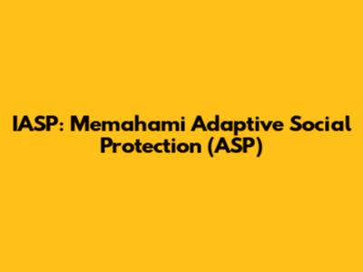 IASP: Memahami Adaptive Social Protection (ASP)