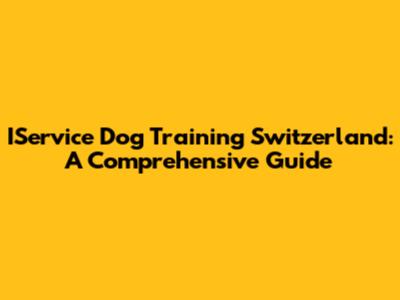 IService Dog Training Switzerland: A Comprehensive Guide