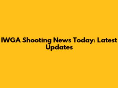 IWGA Shooting News Today: Latest Updates
