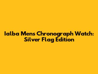 Ialba Men's Chronograph Watch: Silver Flag Edition