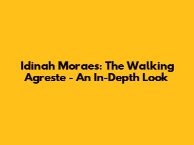 Idinah Moraes: The Walking Agreste - An In-Depth Look