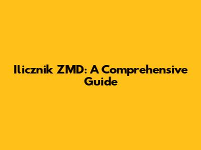 Ilicznik ZMD: A Comprehensive Guide
