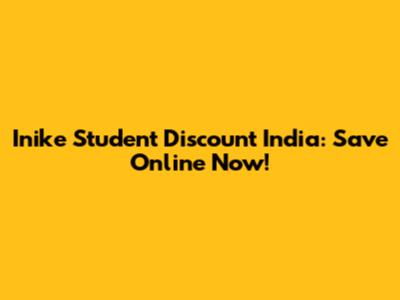 Inike Student Discount India: Save Online Now!