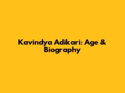 Kavindya Adikari: Age & Biography
