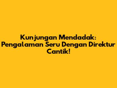 Kunjungan Mendadak: Pengalaman Seru Dengan Direktur Cantik!