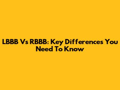 LBBB Vs RBBB: Key Differences You Need To Know