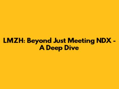 LMZH: Beyond Just Meeting NDX - A Deep Dive