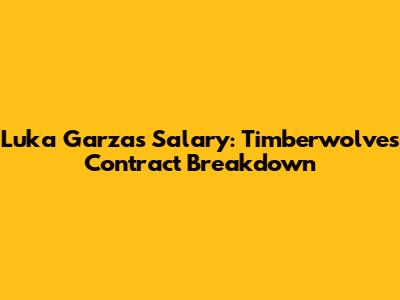 Luka Garza's Salary: Timberwolves Contract Breakdown