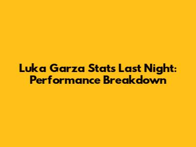 Luka Garza Stats Last Night: Performance Breakdown