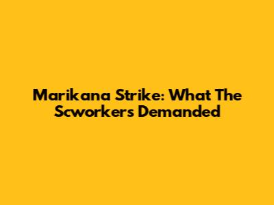 Marikana Strike: What The Scworkers Demanded