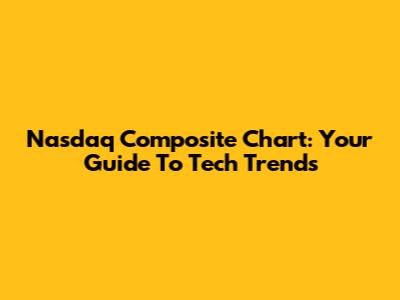 Nasdaq Composite Chart: Your Guide To Tech Trends