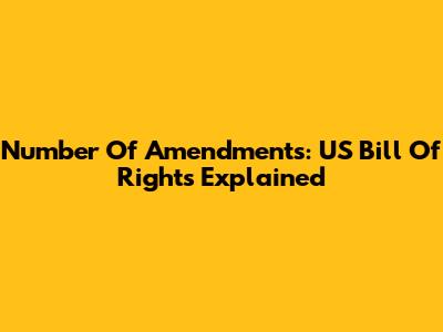 Number Of Amendments: US Bill Of Rights Explained