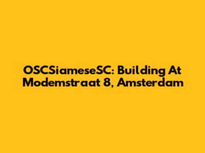 OSCSiameseSC: Building At Modemstraat 8, Amsterdam