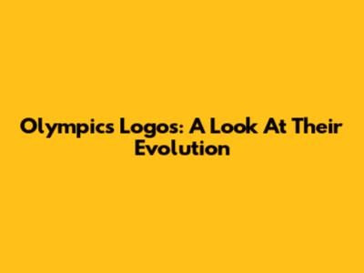 Olympics Logos: A Look At Their Evolution