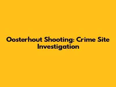 Oosterhout Shooting: Crime Site Investigation