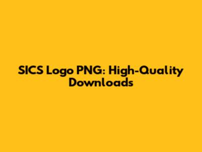 SICS Logo PNG: High-Quality Downloads