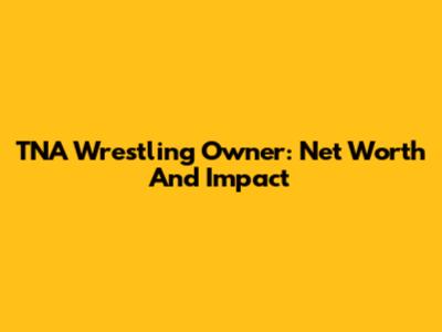 TNA Wrestling Owner: Net Worth And Impact