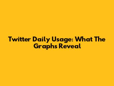 Twitter Daily Usage: What The Graphs Reveal