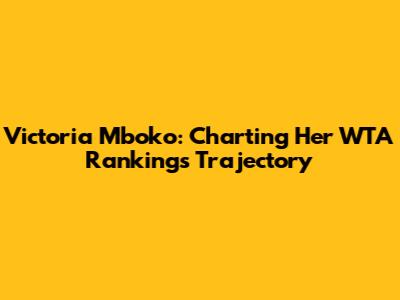 Victoria Mboko: Charting Her WTA Rankings Trajectory